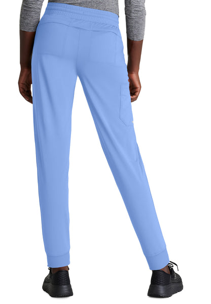 Women's 5 Pocket Ribbed Cuff Jogger Pace Scrub Pant - SKP669 - Ciel Blue