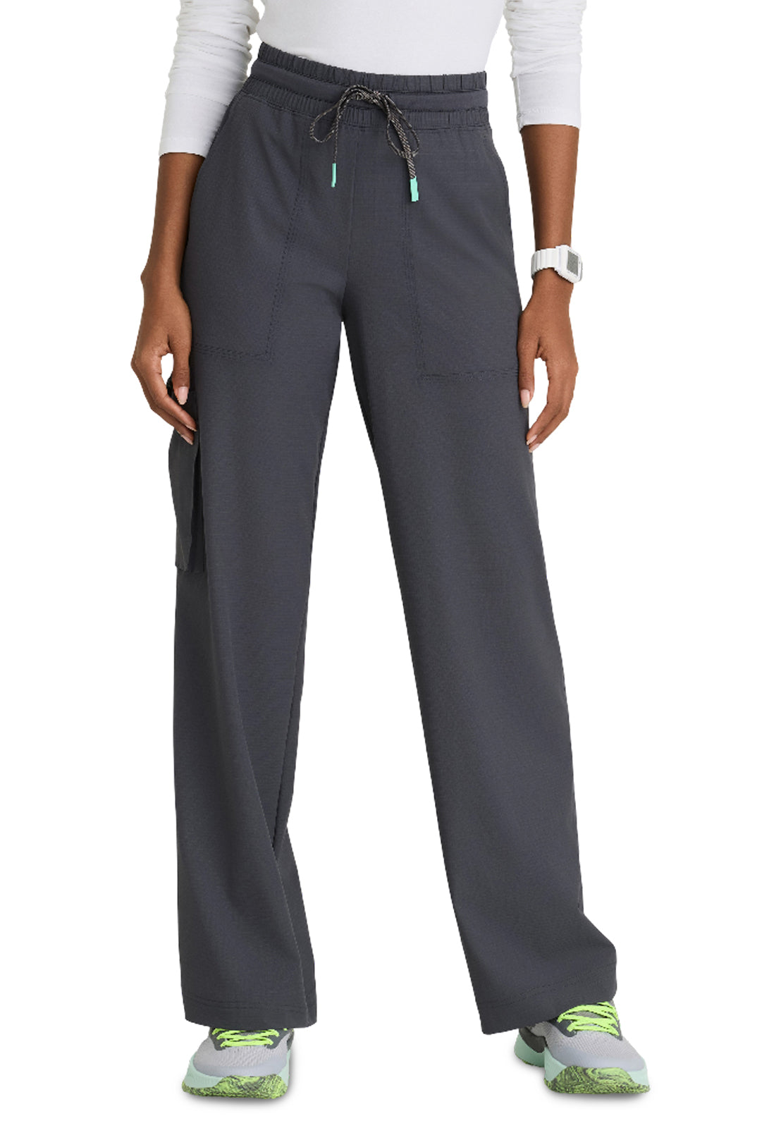 Women's Five-Pocket Wide Leg Scout Scrub Pant - SKP707 - Pewter