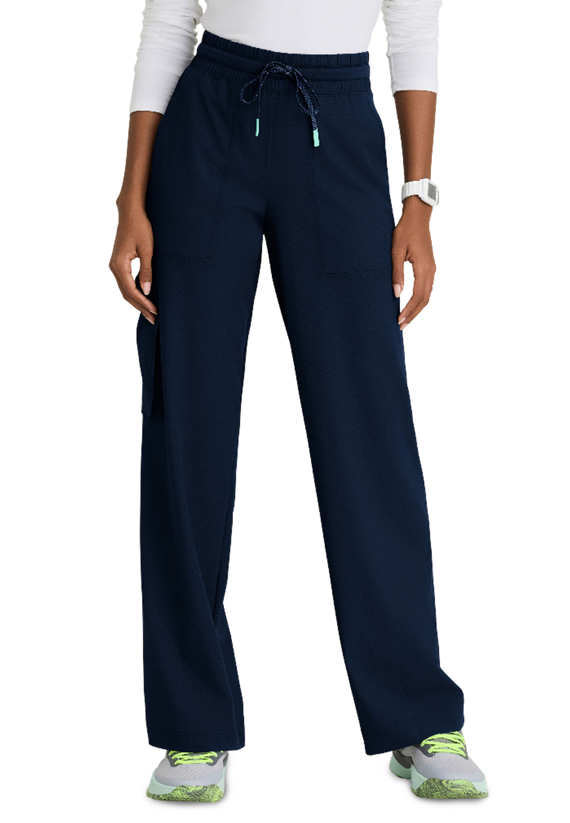 Women's Five-Pocket Wide Leg Scout Scrub Pant - SKP707 - Navy