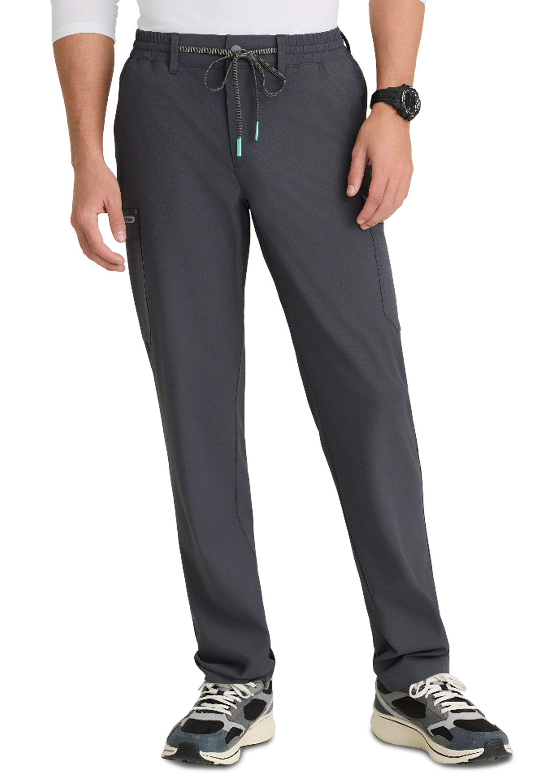 Men's Six-Pocket Straight Leg Terrain Scrub Pant - SKP708 - Pewter