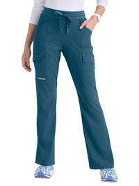 Women's Five Pocket Drawstring Reward Scrub Pant - SKP733 - Bahama