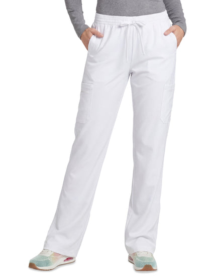 Women's Six Pocket Drawstring Honor Scrub Pant - SKP734 - White
