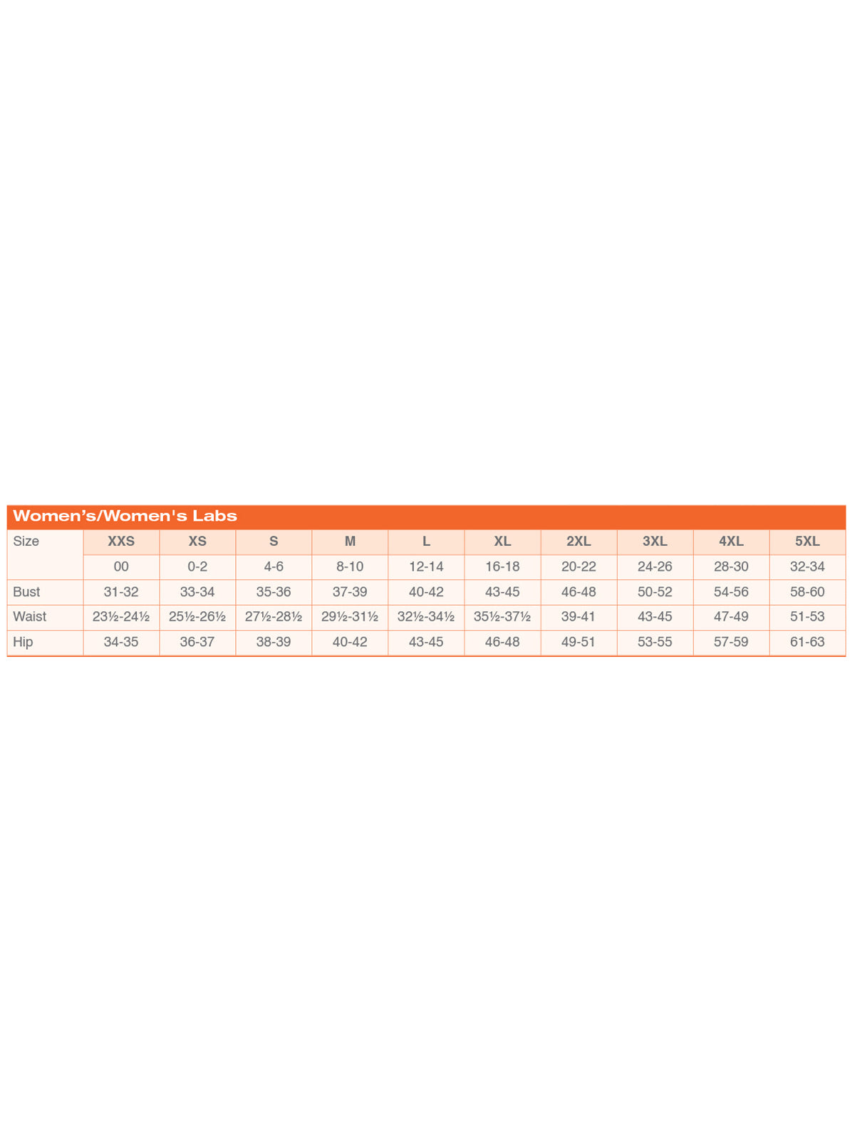 SIZECHART