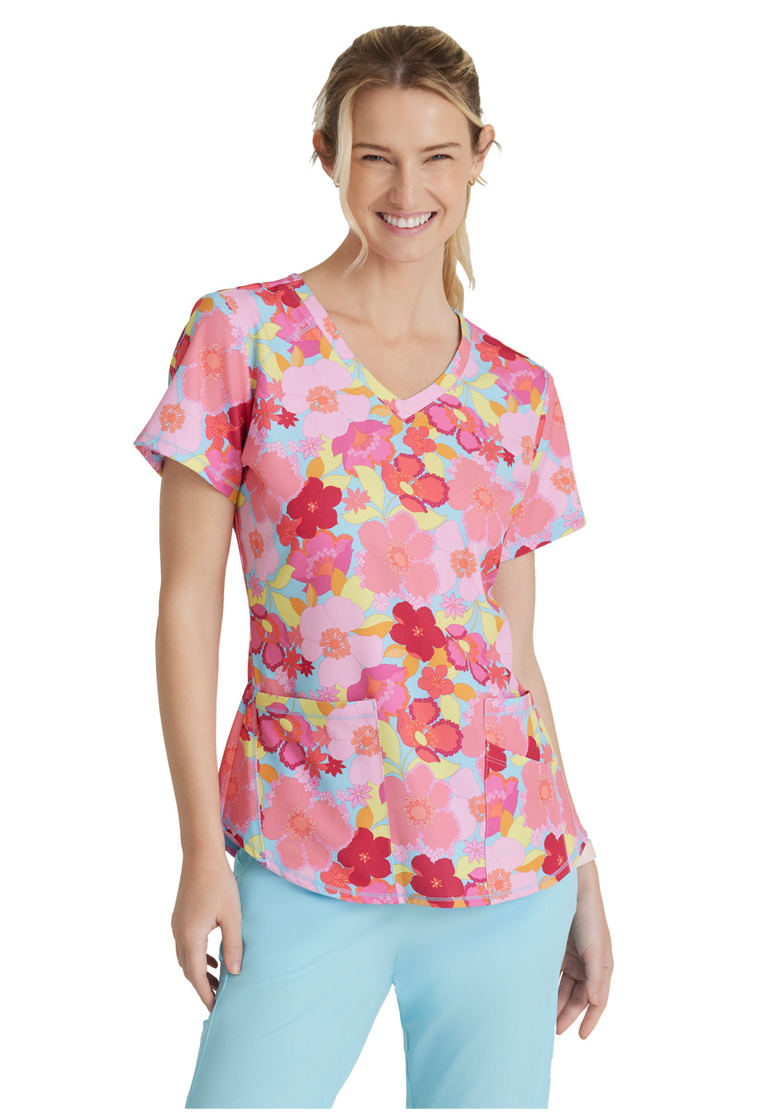 Women's Wrinkle Release Top - SKT021 - Blissful Blossom