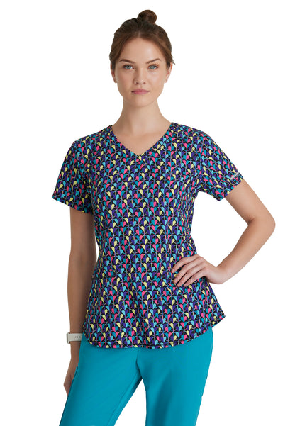 Women's Wrinkle Release Top - SKT021 - Deco Hearts