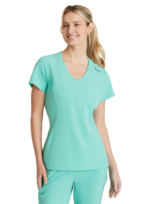 Women's High-Low Hem Tuck-In Top - SKT147 - Light Jade