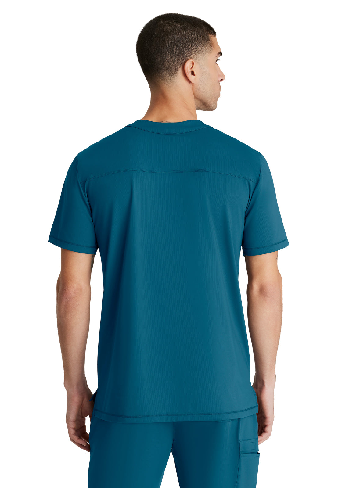 Men's Single Pocket Curved Neck Flex Top - SKT229 - Bahama