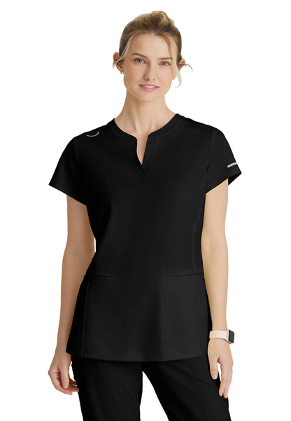 Two Pocket V-Neck Coast Scrub Top - SKT259 - Black