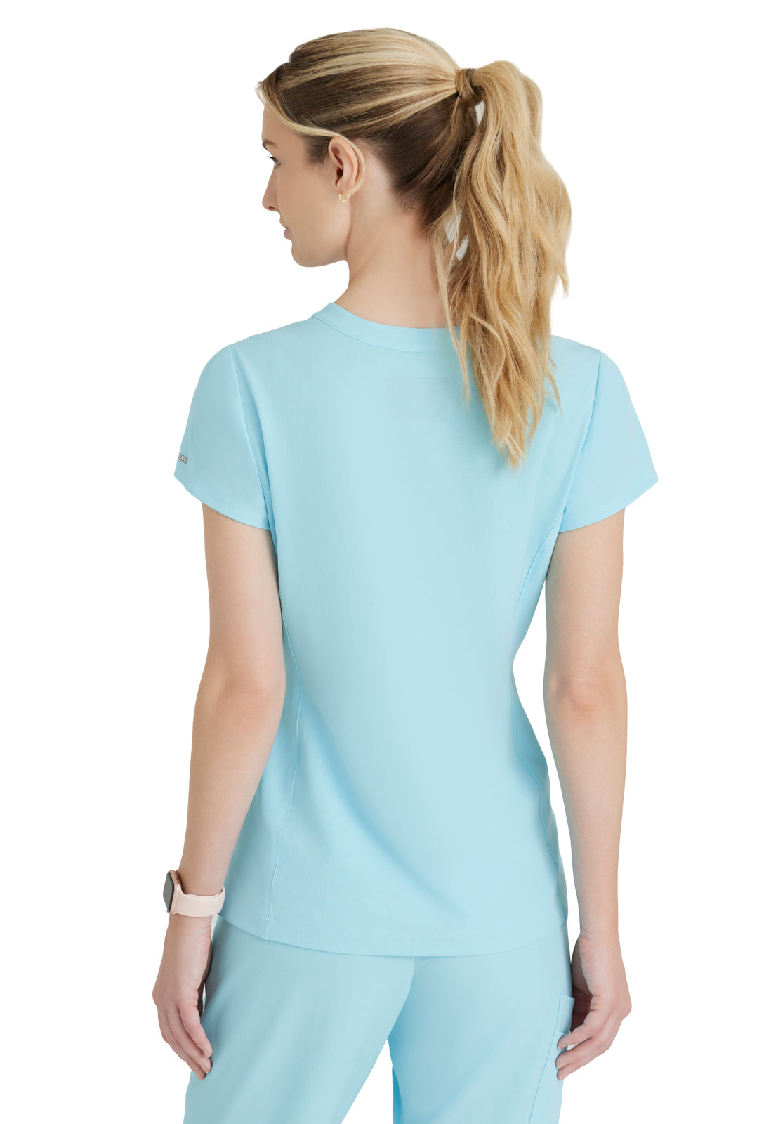 Two Pocket V-Neck Coast Scrub Top - SKT259 - Poolside Blue