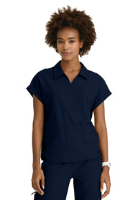 Women's Three-Pocket Charlie Scrub Top - SKT276 - Navy