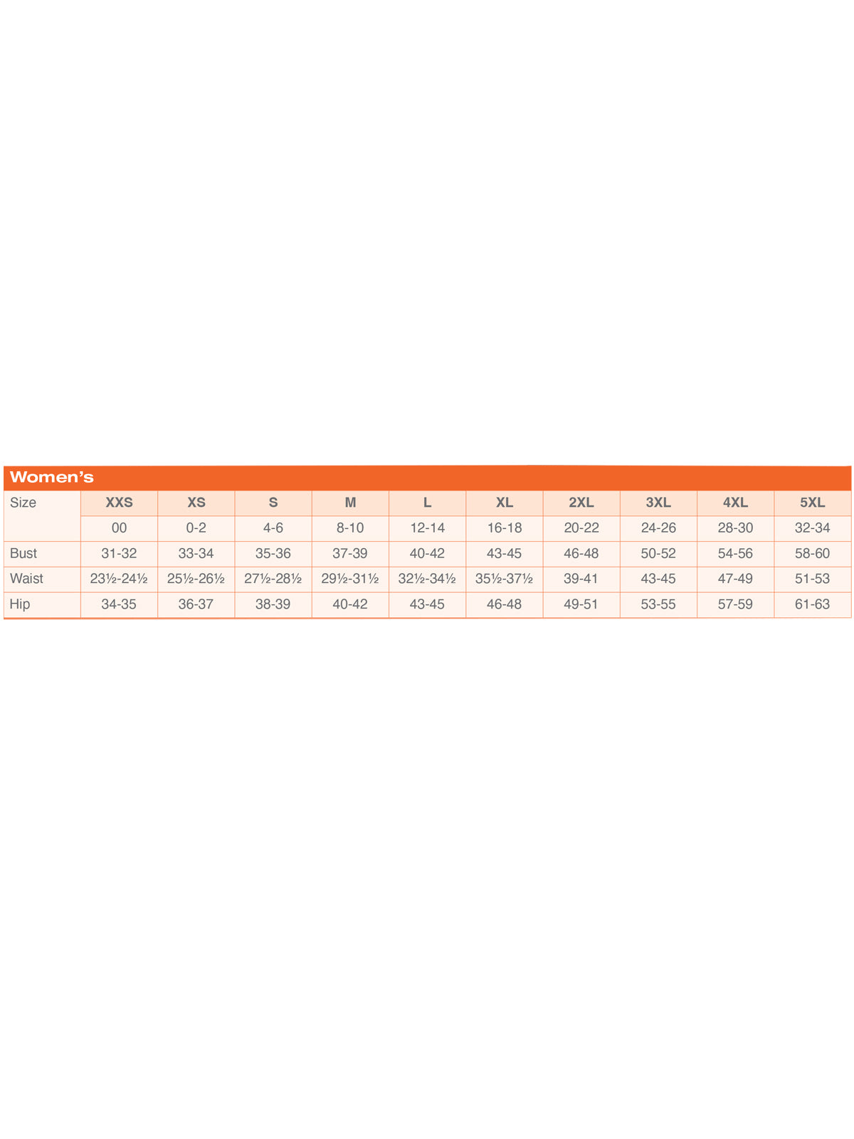SIZECHART