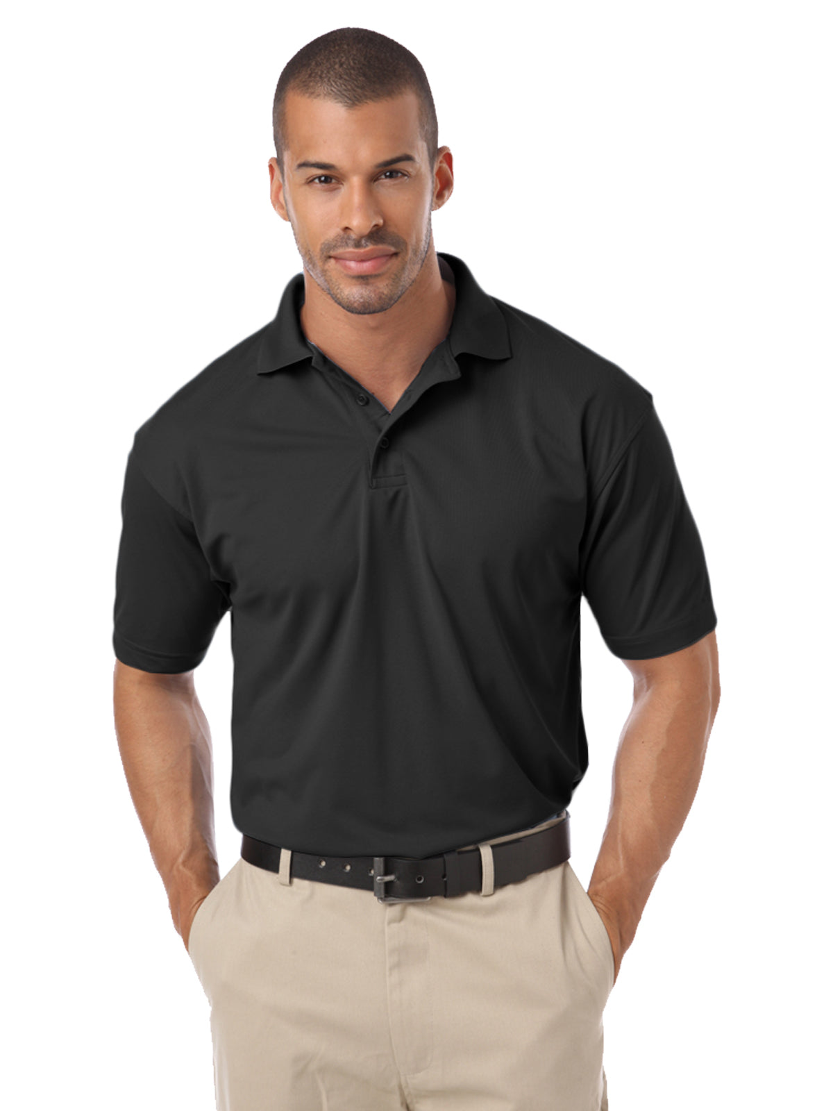 Men's Pocketless IL-50 Polo - BG1051 - Black
