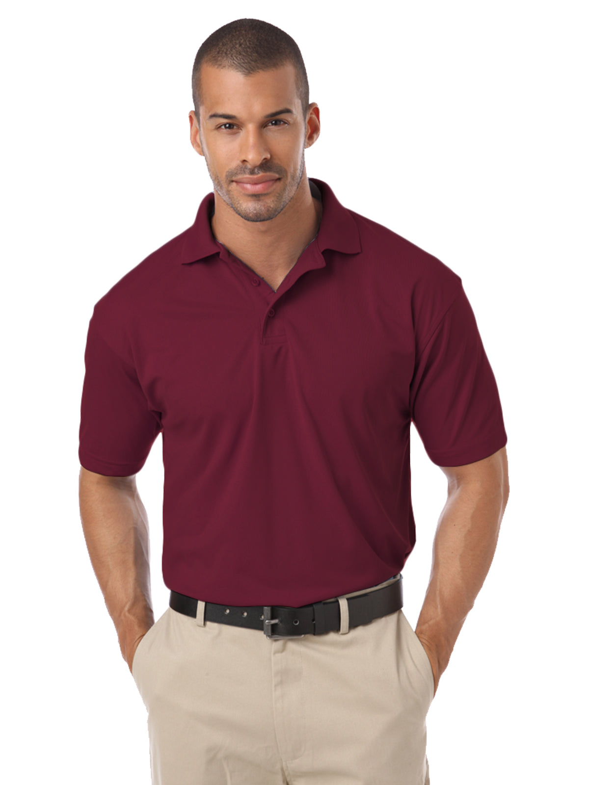 Men's Pocketless IL-50 Polo - BG1051 - Burgundy