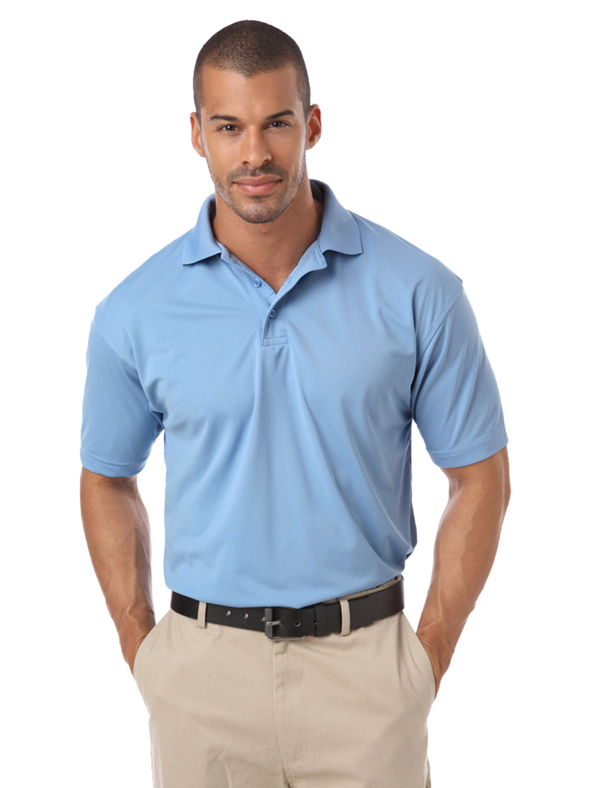 Men's Pocketless IL-50 Polo - BG1051 - Light Blue