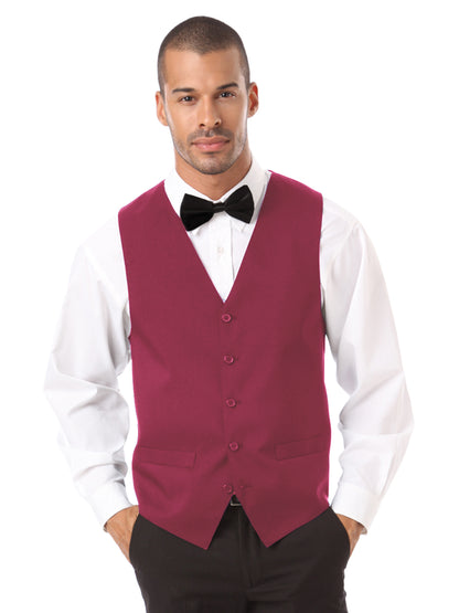 Unisex 2-Pocket Scotchgard Treated Bistro Vest - BG1260 - Burgundy