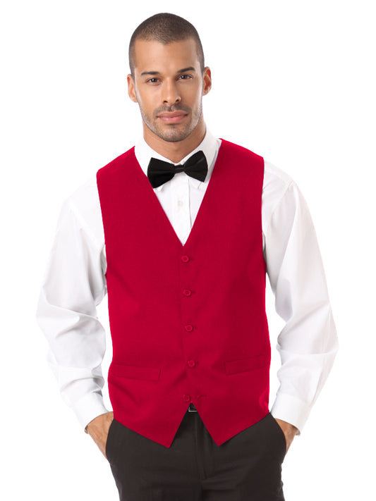 Unisex 2-Pocket Scotchgard Treated Bistro Vest - BG1260 - Red