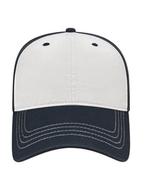 Unisex Relaxed Golf Cap - BG1510C - White/Navy