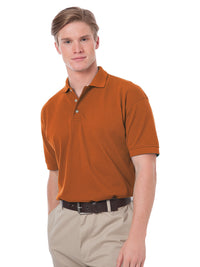 Men's Stain Release Pique Polo - BG2201 - Burnt Orange