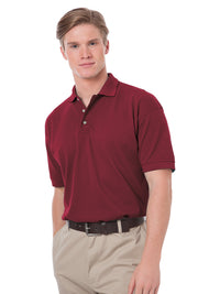 Men's Stain Release Pique Polo - BG2201 - Burgundy