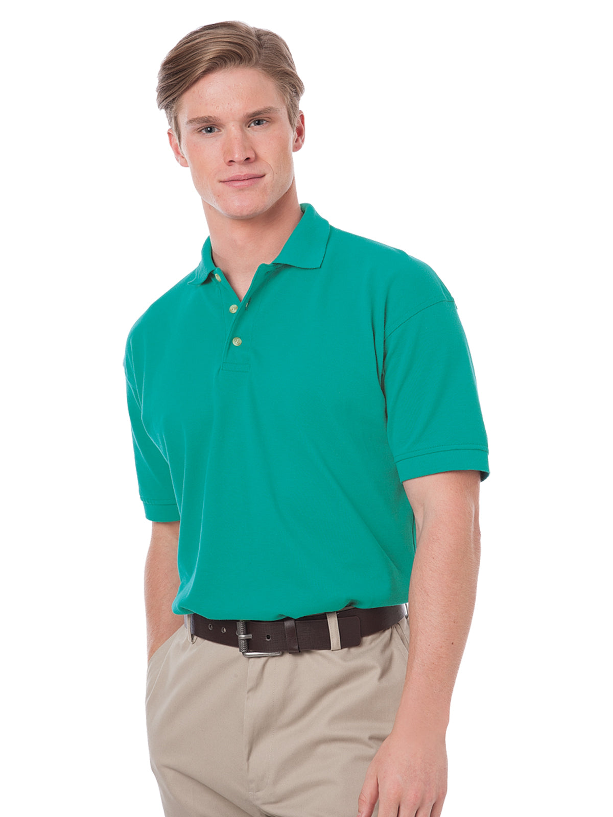 Men's Stain Release Pique Polo - BG2201 - Jade