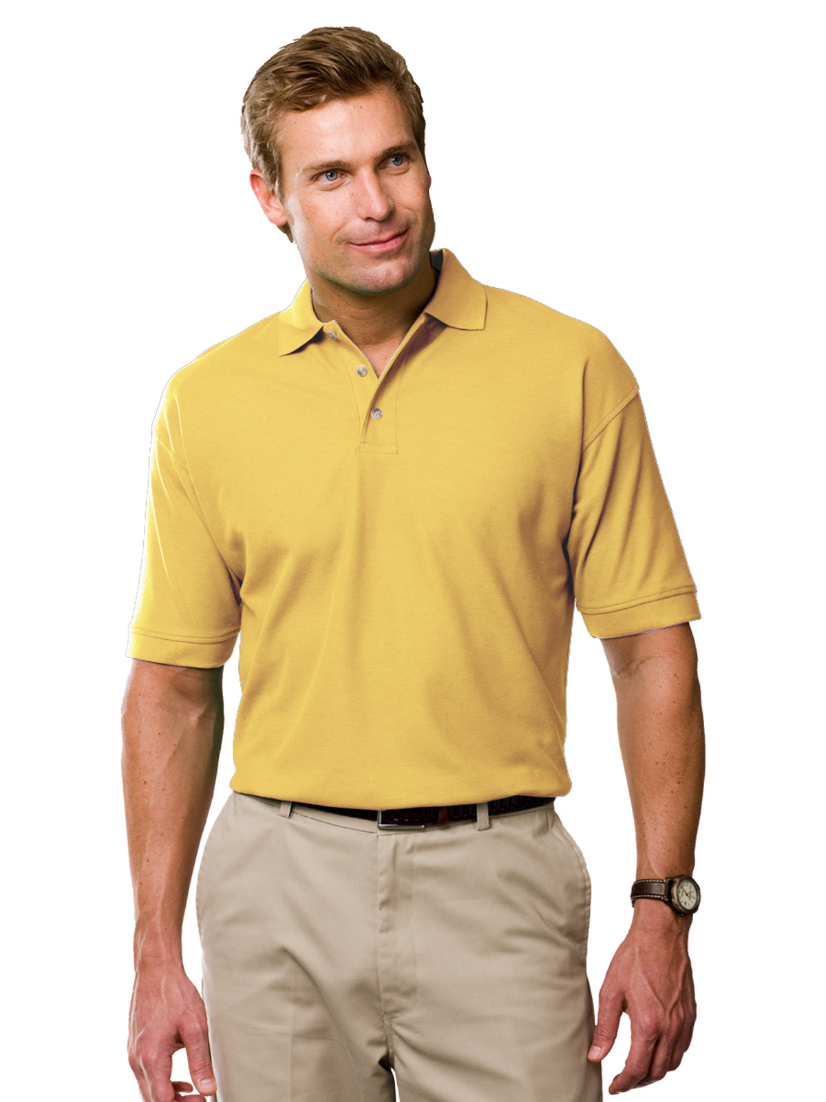 Men's Stain Release Pique Polo - BG2201 - Maize