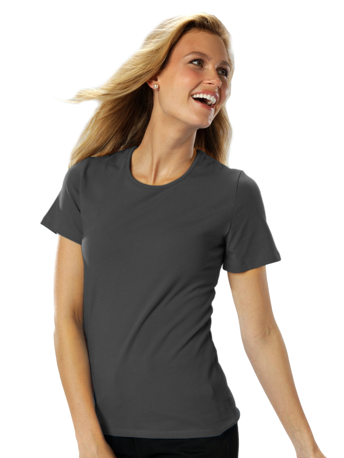 Women's Jewelneck T-Shirt - BG4702 - Graphite