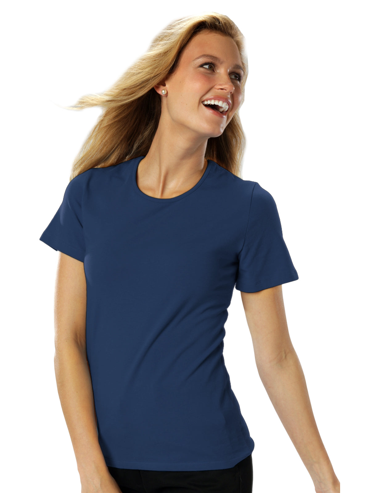 Women's Jewelneck T-Shirt - BG4702 - Navy