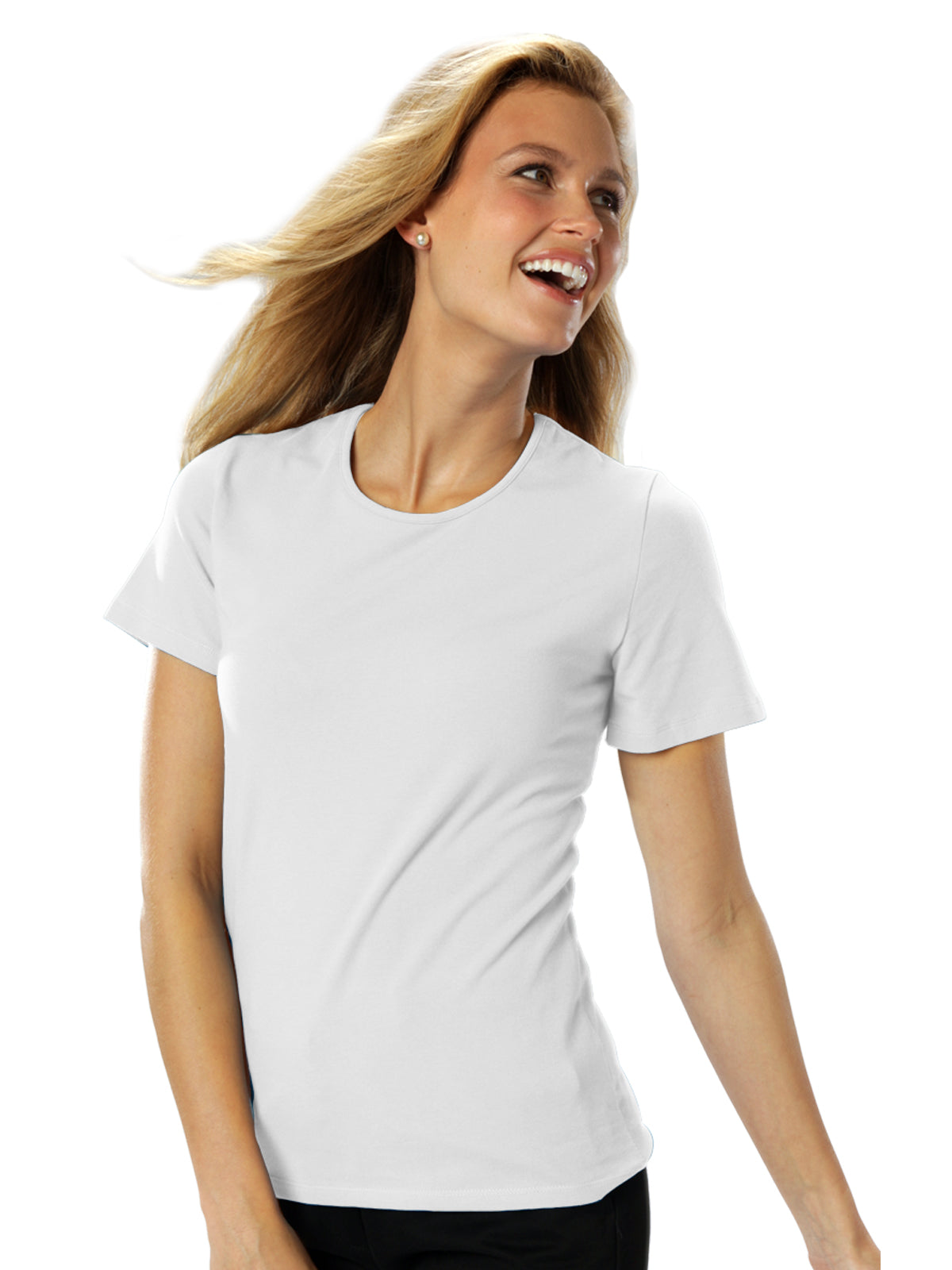 Women's Jewelneck T-Shirt - BG4702 - White