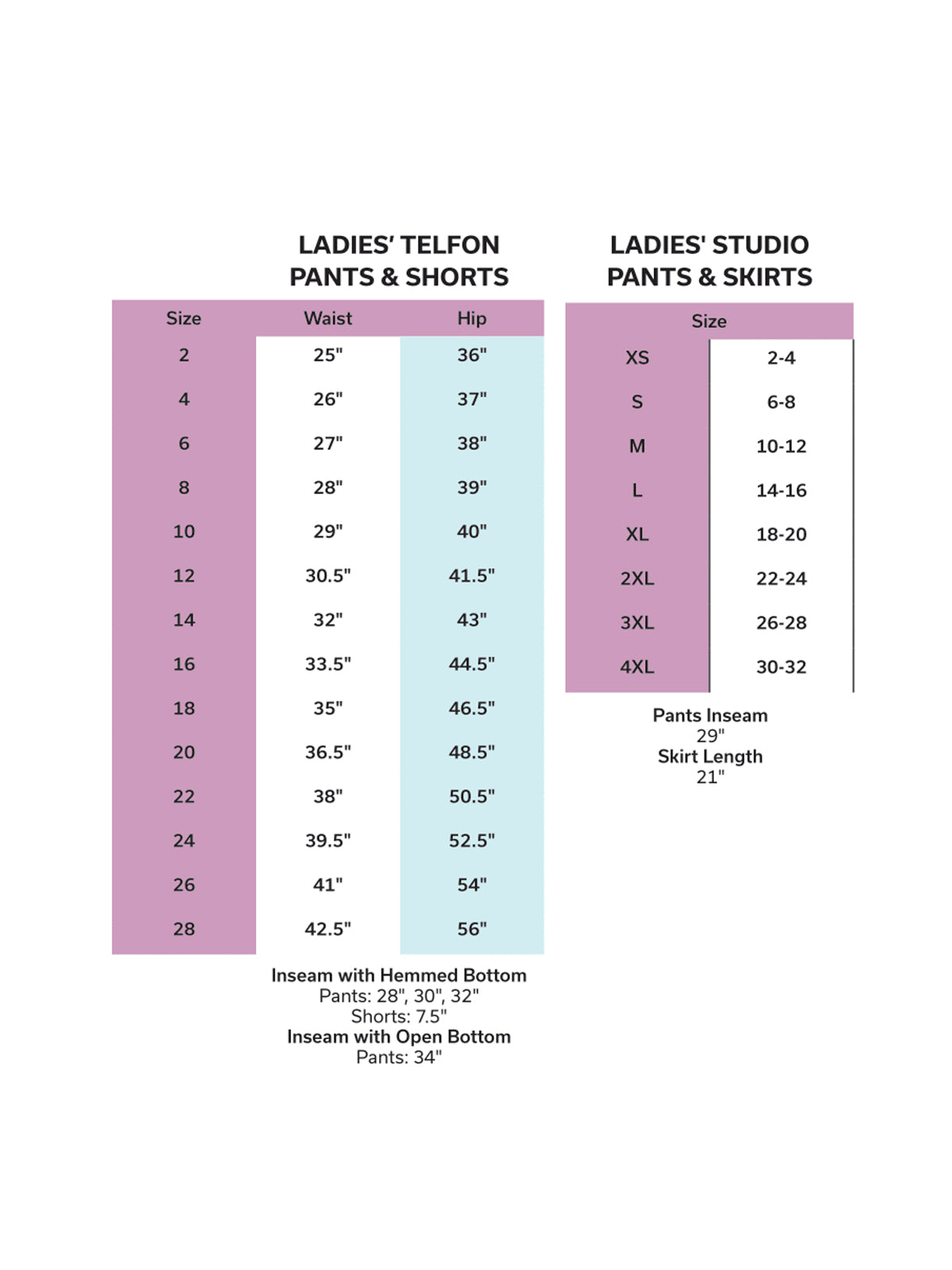 SIZECHART