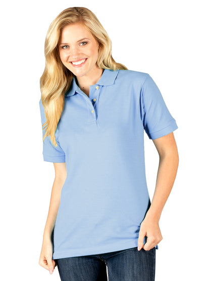 Women's Pocketless Superblend Pique Polo - BG6204 - Light Blue