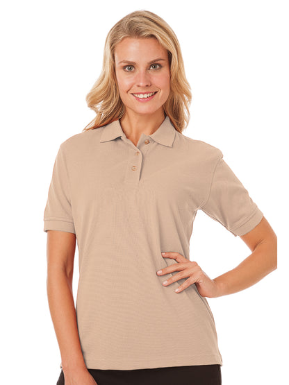 Women's Pocketless Superblend Pique Polo - BG6204 - Natural