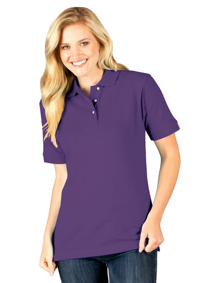 Women's Pocketless Superblend Pique Polo - BG6204 - Purple