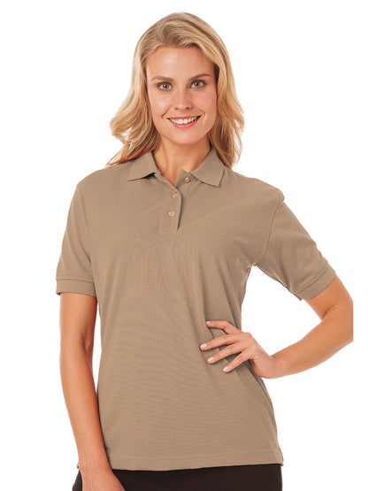 Women's Pocketless Superblend Pique Polo - BG6204 - Tan