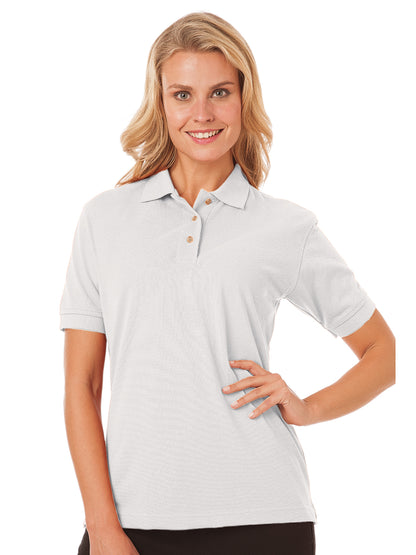 Women's Pocketless Superblend Pique Polo - BG6204 - White