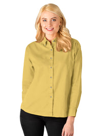 Women's Pocketless Cotton Twill Shirt - BG6213 - Maize