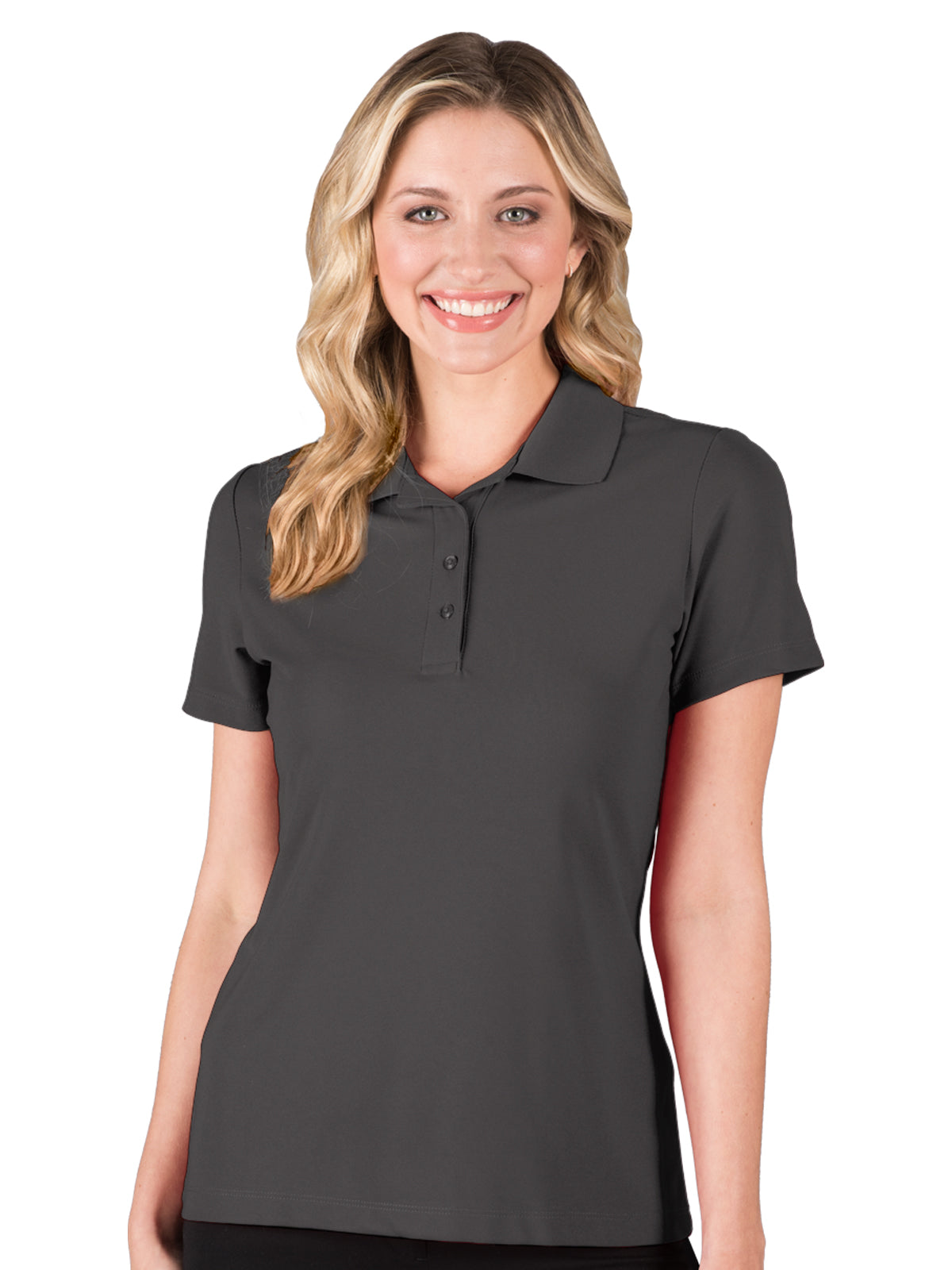 Women's Pocketless Ultra-Lux Polo - BG6231 - Graphite