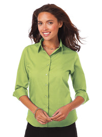 Women's Pocketless 3/4-Sleeve Poplin Shirt - BG6260 - Cactus