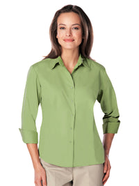 Women's Pocketless 3/4-Sleeve Poplin Shirt - BG6260 - Cactus