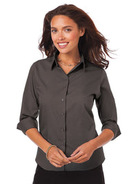 Women's Pocketless 3/4-Sleeve Poplin Shirt - BG6260 - Graphite