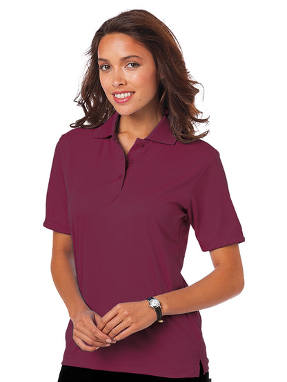 Women's Pocketless Value Wicking Polo - BG6300 - Burgundy