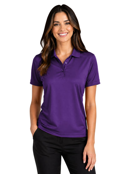 Women's Pocketless Value Wicking Polo - BG6300 - Purple