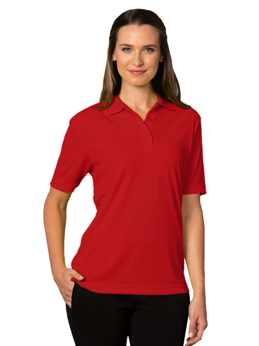 Women's Pocketless Value Wicking Polo - BG6300 - Red