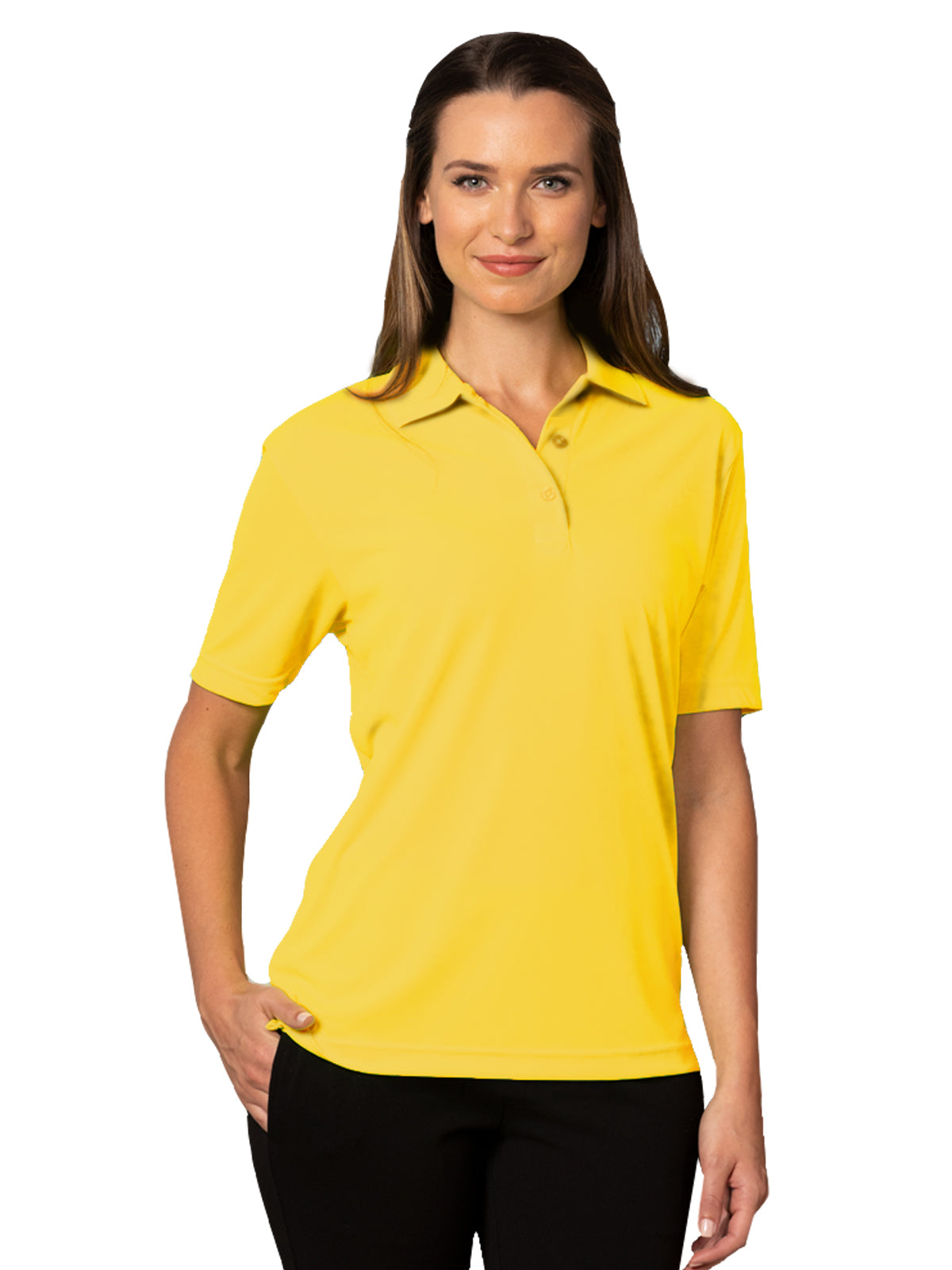 Women's Pocketless Value Wicking Polo - BG6300 - Yellow