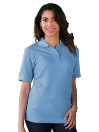 Women's Pocketless Soft Touch Polo - BG6500 - Light Blue