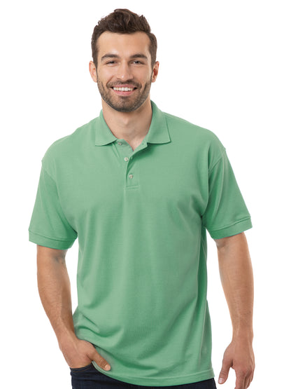Men's Pocketless Superblend Short Sleeve Polo - BG7204 - Cactus