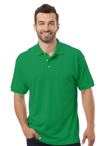 Men's Pocketless Superblend Short Sleeve Polo - BG7204 - Kelly