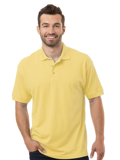 Men's Pocketless Superblend Short Sleeve Polo - BG7204 - Maize