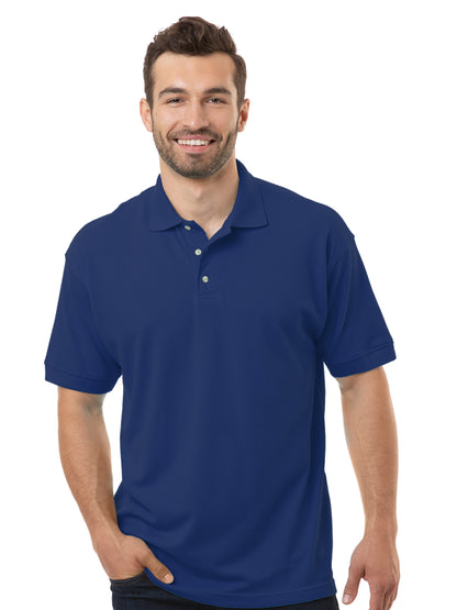Men's Pocketless Superblend Short Sleeve Polo - BG7204 - Navy