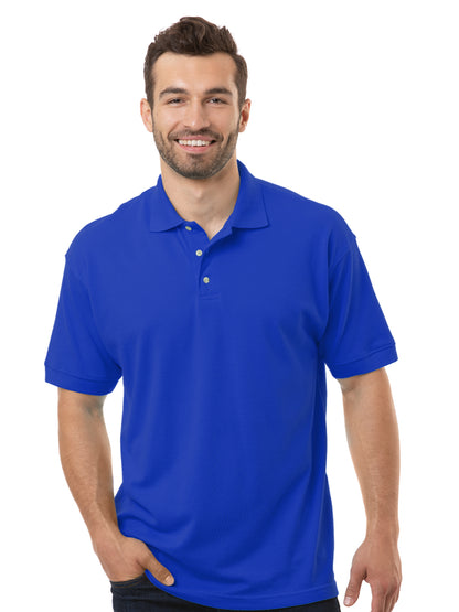 Men's Pocketless Superblend Short Sleeve Polo - BG7204 - Royal