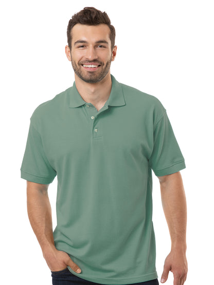 Men's Pocketless Superblend Short Sleeve Polo - BG7204 - Sage